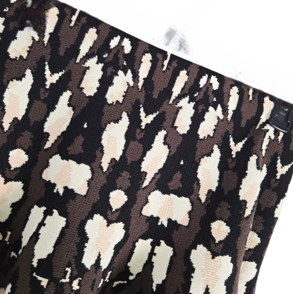 Express New Body Contour High Waist Stretch Curl Hem Brown Black Skirt Small - Picture 3 of 11